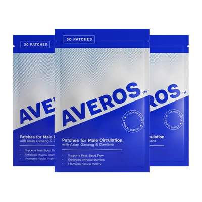 Trois boîtes Averos Patches